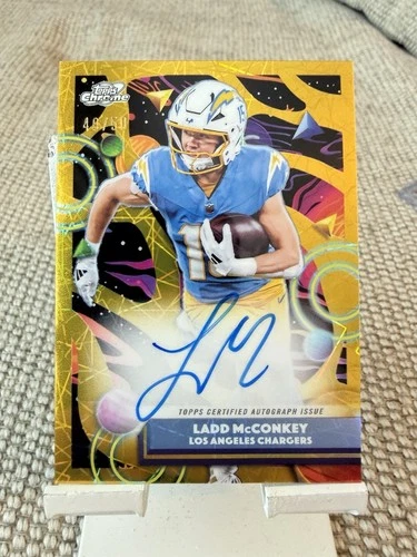 2025 Topps Chrome Ladd McConkey Chrome Autographs (RAW)
