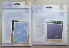 Lot 2 Crafter's Companion Touch of Winter Frosted Elegance Embossing Folders M