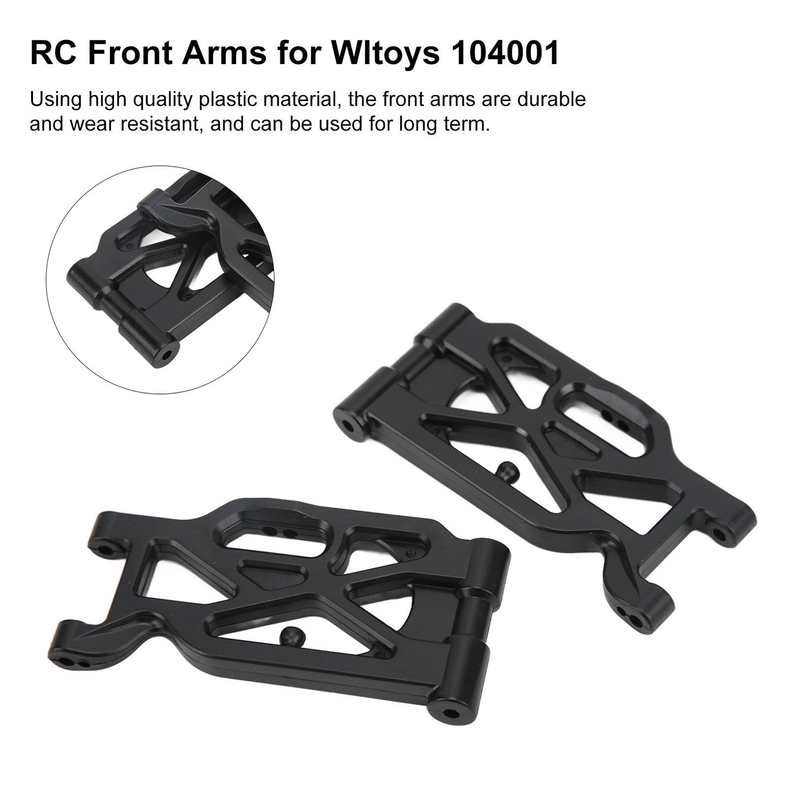 1 Pair RC Front Suspension Arm Durable Upgrade For Wltoys 104001