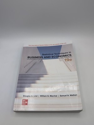 ISE Statistical Techniques in Business and Economics 19th ed