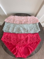 Victorias Secret Body By Victorias Lace Bikini Panty Medium Lot Of 3 NEW