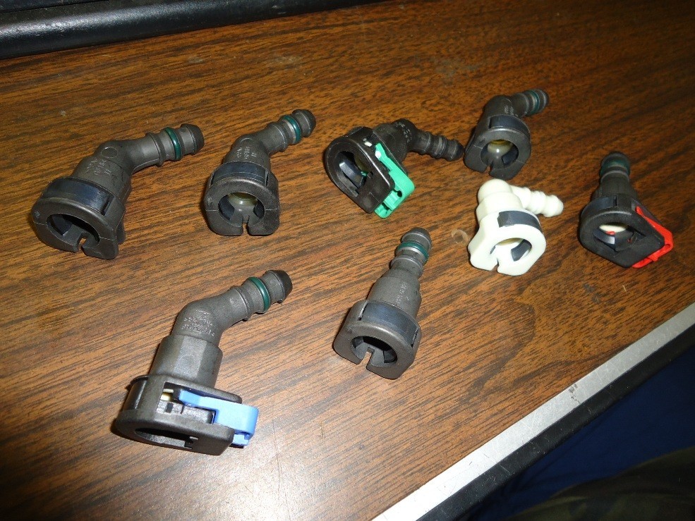 8 New Ford GM fuel gas petrol line hose 110 90 Degrees Nylon Quick