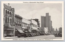 Eckerd's Modern Drug Store Main Street Columbia South Carolina SC Postcard