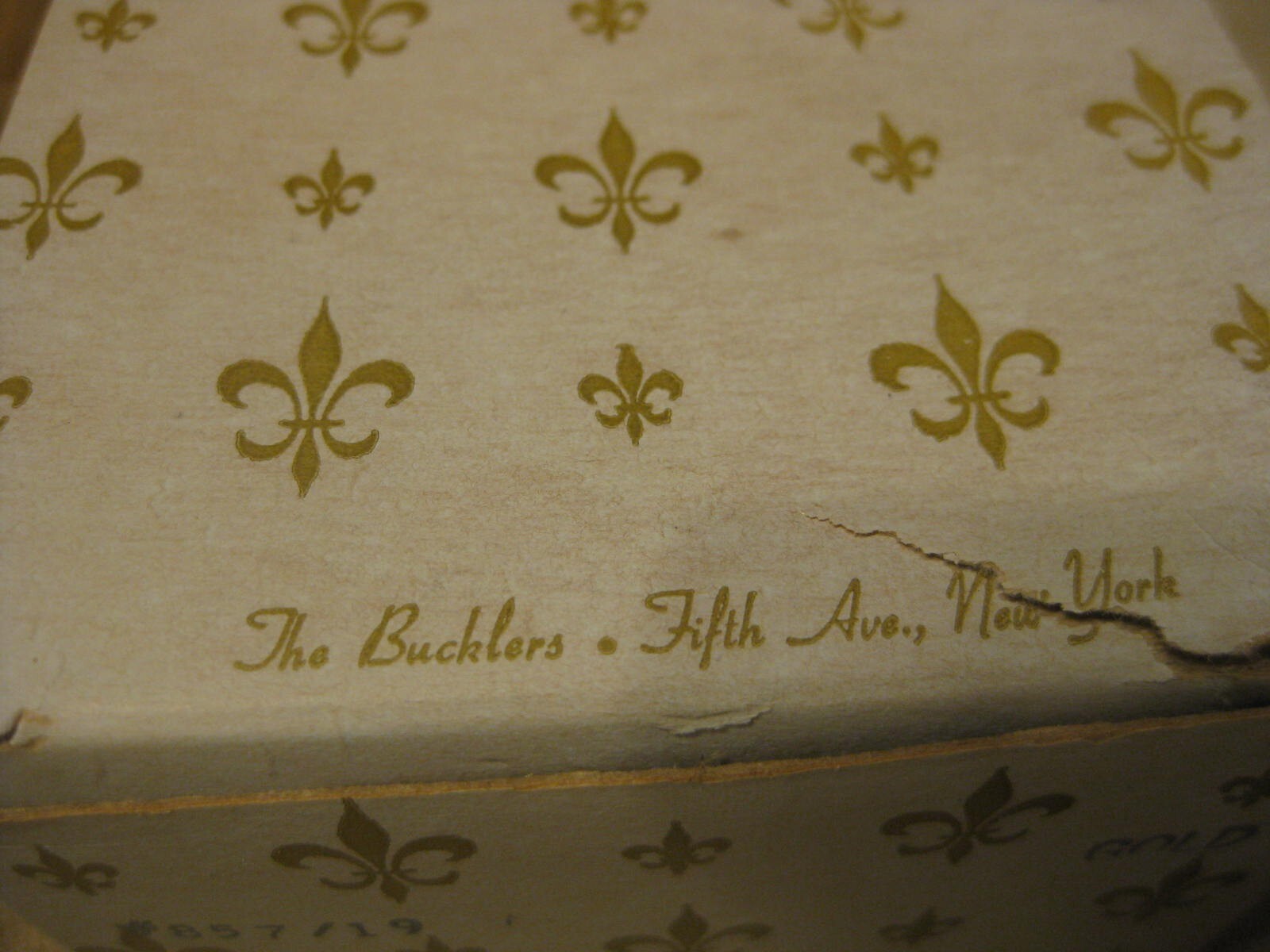 The Bucklers of 5th Ave GOLD and Glass Ashtray Matchbox Vintage Never used.