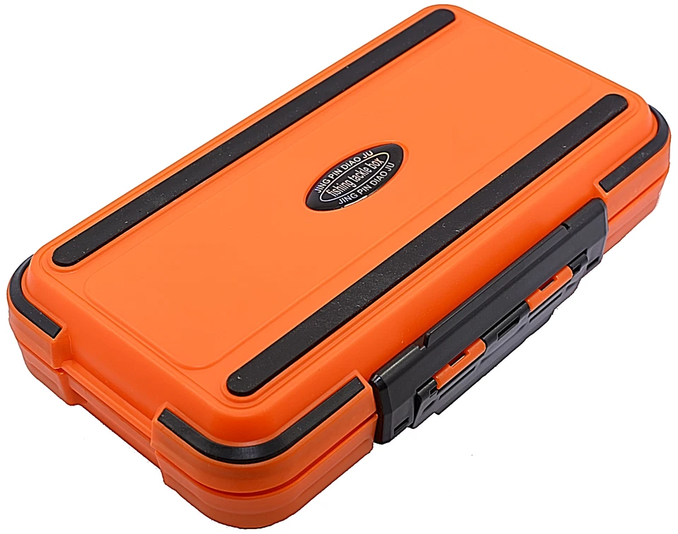 Caja de aparejos de pesca señuelo compartimentos impermeables gancho de 2 capas estuche de almacenamiento gancho Foto 2 de 4