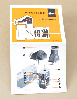 ライカ Leitz VISOFLEX II INSTRUCTIONS 1960年 Vintage Original Leica Leitz Visoflex II Instruction Manual