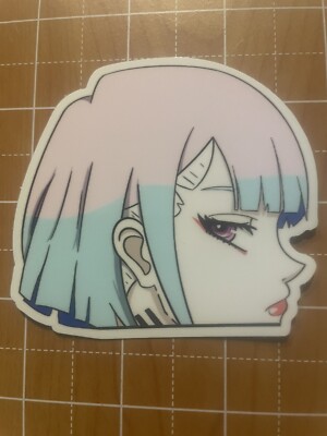 cyberpunk 2077 edgerunners Lucy peek sticker 3  Weather And Waterproof