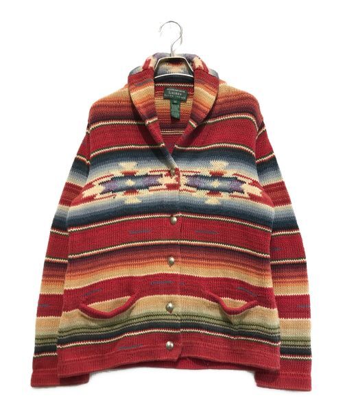 RRL NATIVE SHAWLCOLLAR CARDIGAN ネイティブ柄 M Lauren Ralph Vintage Concho Shawl Collar Native Pattern
