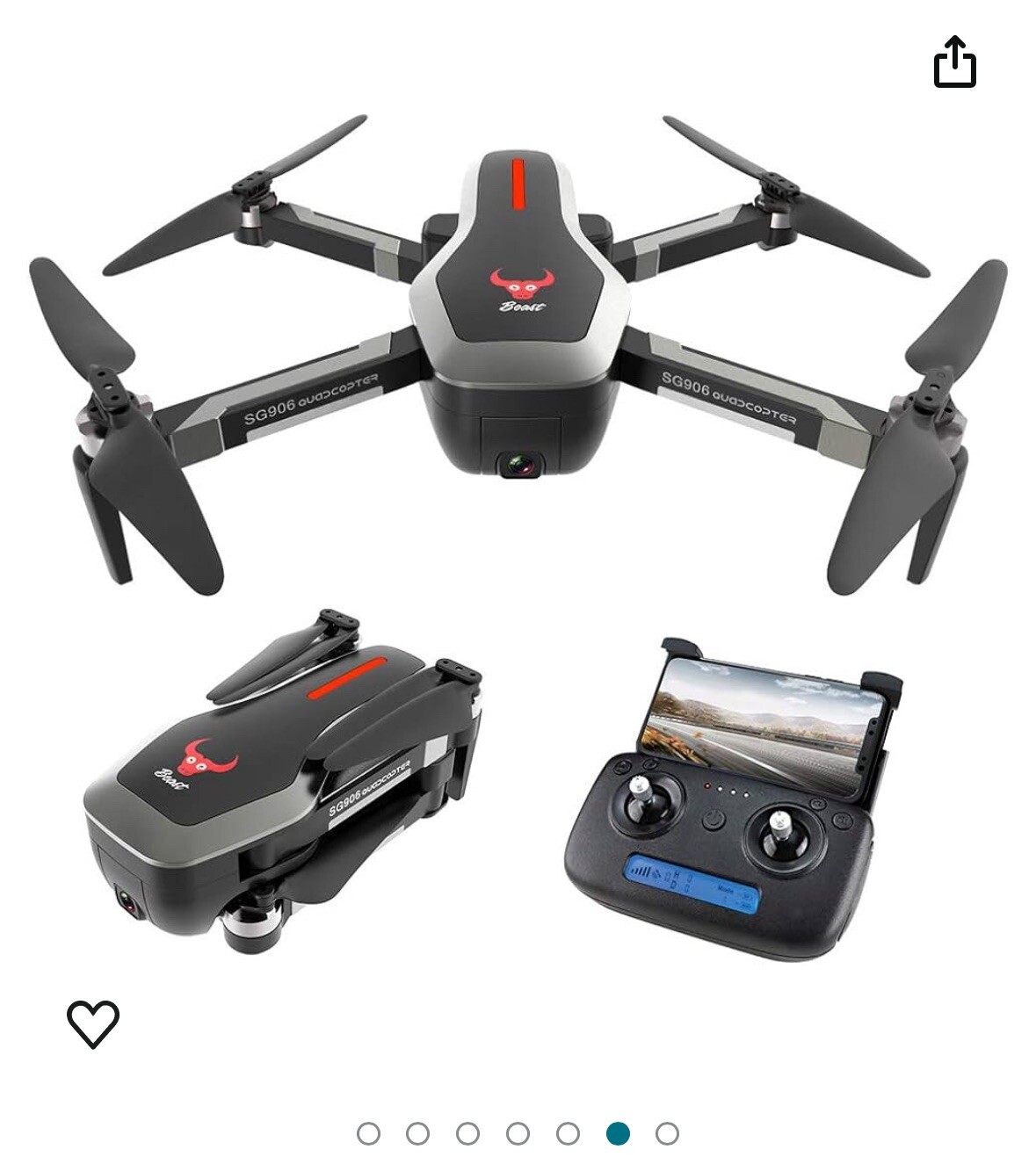 Drone GPS SG906 4K mini quadricoptère de précision avec caméra brushless