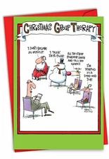 1 Funny Christmas Card with Envelope - Group Therapy 5799