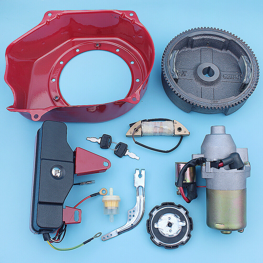 Electric Starter Flywheel Cover Ignition Charging Coil Kit For Honda GX160 GX200 eBay