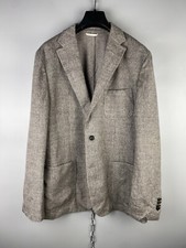 Boss Selection Mens Italian Virgin Wool Button Fray Blazer Jacket Size 50 / L