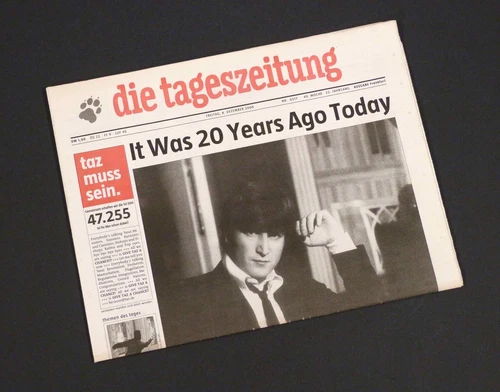 wo2/1 taz the daily newspaper December 8, 2000 John Lennon death anniversary