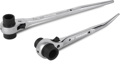 2Pcs Scaffold Ratchet Wrench Set 3/4''×7/8'' or 19Mm×22Mm Spud Ratchet Podger, 17M