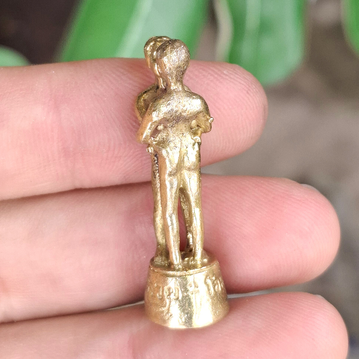 Golden insect Brass Amulet Miniature Talisman Love Charm Magic Thai
