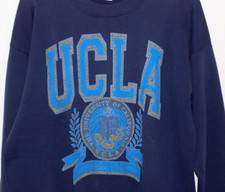 VINTAGE 90's UCLA BLUE SWEATSHIRT 2XL UNIVERSITY LOS ANGELES CALIFORNIA BRUINS