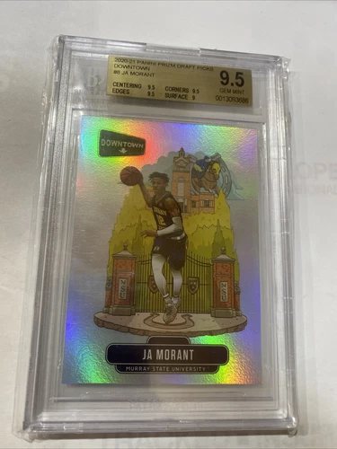 2020 PANINI PRIZM DRAFT PICKS COLLEGIATE #D-8 JA MORANT DOWNTOWN BGS 9.5 GemMint