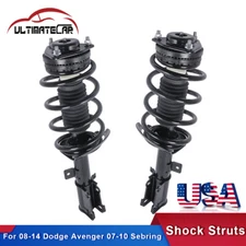Pair Front Complete Shocks Struts For 08-14 Dodge Avenger 07-10 Chrysler Sebring