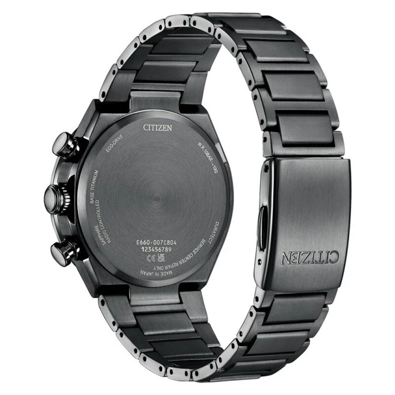 Reloj Citizen Attesa CB5967-66L Negro x Azul Eco-Drive Titanio Atómico Hombre JAPÓN