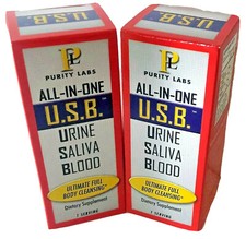 Purity Labs - U.S.B. ALL-IN-ONE Full Body Cleanse x2 Bottles  Free Shipping 