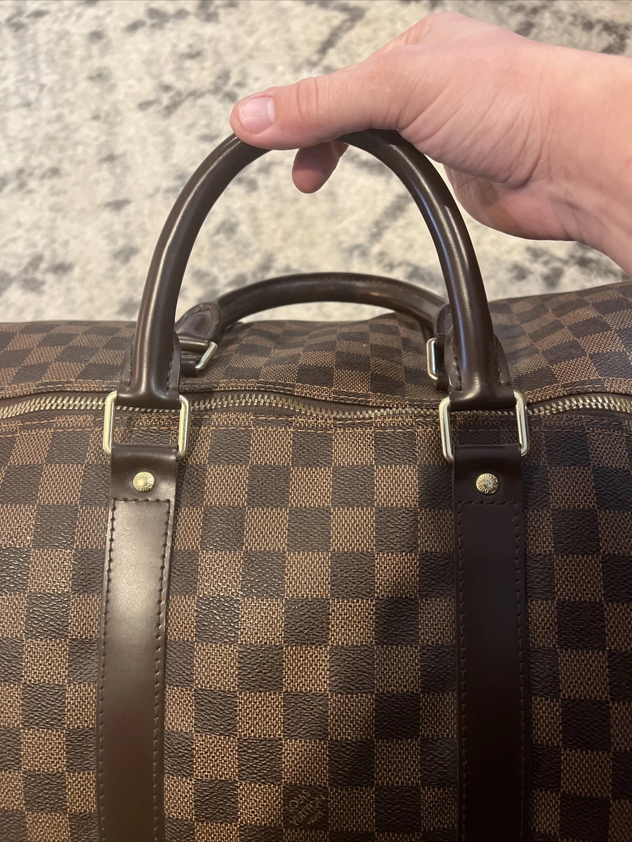 Louis Vuitton Damier Ebene Keepall Bandouliere 55 Duffle with Strap 51lk715s