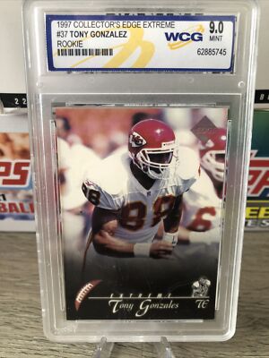 1997 Collector's Edge Extreme Tony Gonzalez Rookie RC #37 WCG 9 KC Chiefs