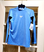 ROXY YS LS UPF 50 XL NWT blue/black/white Long Sleeve Maximum Sun YOUTH