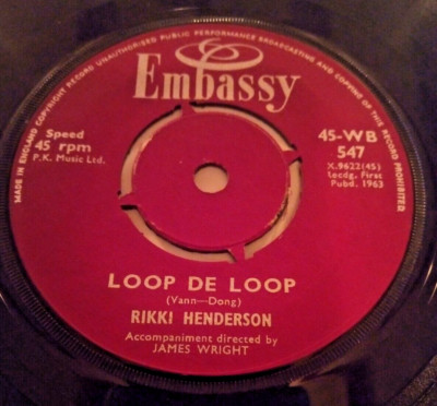 ricki henderson - loop de loop - very good 7'' vinyl 45 rpm single