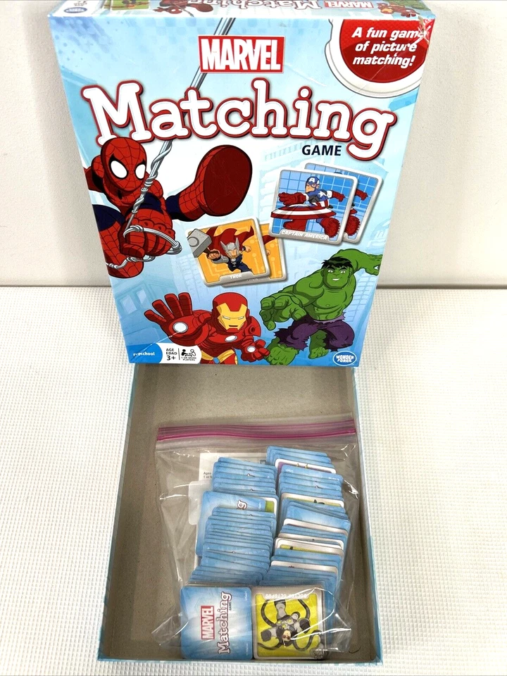 Marvel Matching Game Super Hero Adventures Kids Memory Game Complete VGUC - Image 3 of 3