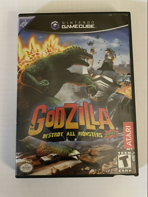 Godzilla Destroy All Monsters Melee Case + Artwork ONLY Gamecube