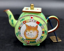Vintage Charlolte Di Vita Whiskers Kitten Teapot with Original Box