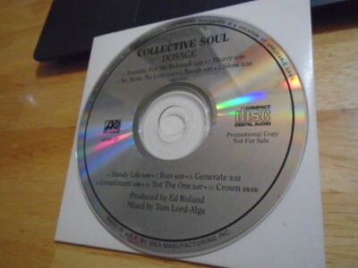 RARE PROMO Collective Soul CD Dosage 1999 rock HEAVY No More Less RUN Ed Roland
