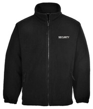 Image of Embroidered SECURITY, Black Full Zip Fleece Jacket, Size XS - 6XL