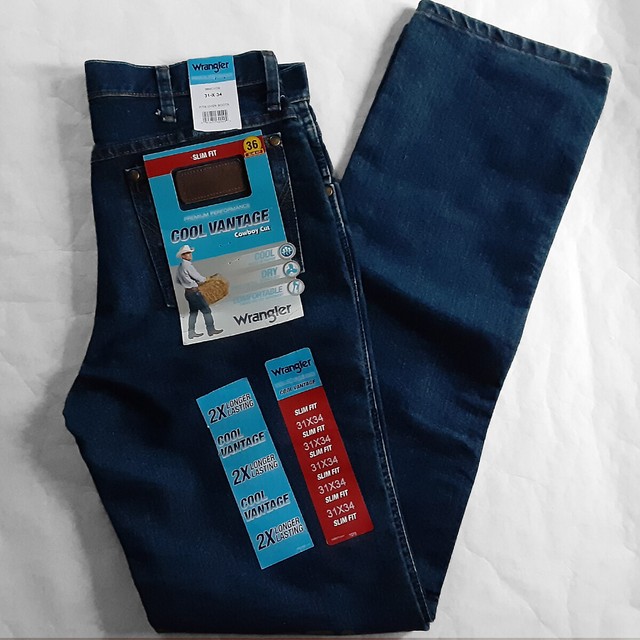 36MCVDS Wrangler Performance Cool Vantage Slim Fit Cowboy Cut Jeans 29