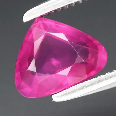 0,77 kt 6,5 x 5 mm Birne natürlicher unbeheizter lila rosa Saphir Edelstein, ...