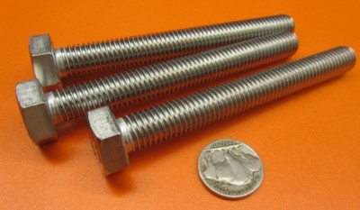 18-8 A2 Stainless Steel Bolt, FT, Metric, M12 x 1.75 x 100 mm Length, 3 Units