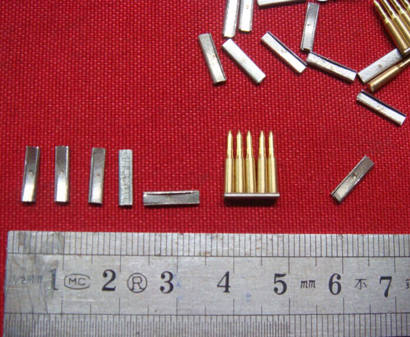 Only 5PCs Bullets +1 Bullet Clip 1/6 Scale Weapon Metal 98 Rifle Bullet ...