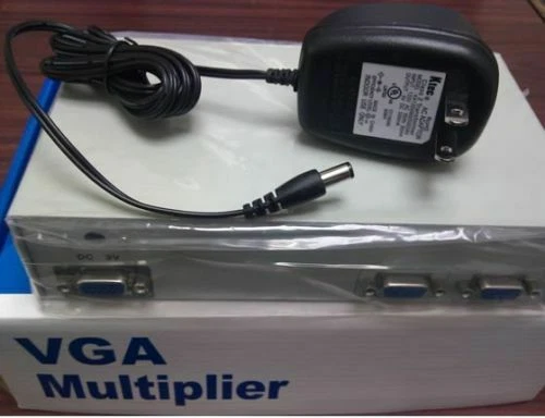 VGA Splitter Amplifier Multiplier VM-112A 2-Port SVGA 400 MHz w/Power Adapter  - Image 2 of 2