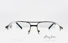 SEAN JOHN SJO5111 045 Gunmetal Aviator Half Rim Eyeglasses 57-17-145 B:47