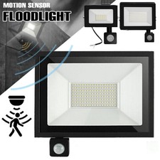 Outdoor Garden LED Floodlight With PIR Motion Sensor Security Lights Waterproof.
