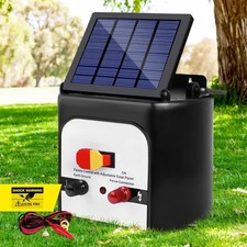 Giantz 8KM Solar Electric Fence Energiser Charger 0.3J