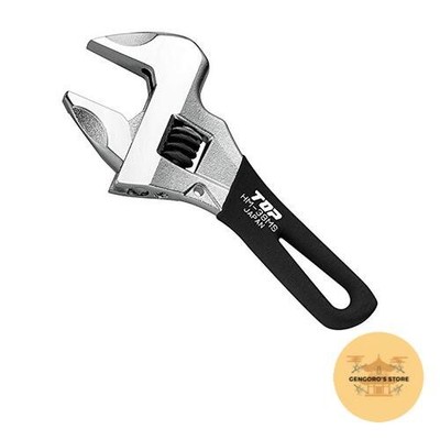 TOP Short Wide Adjustable Wrench 0_38mm Black No Play Japan