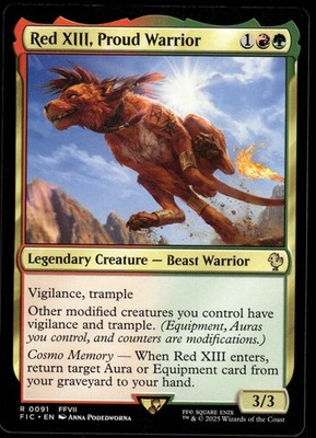 1x Red XIII, Proud Warrior - Commander: FINAL FANTASY - NM - MTG