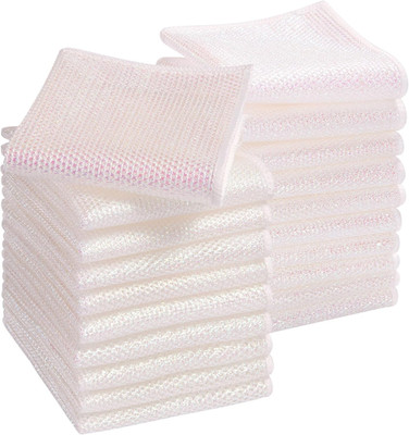 Multipurpose Wire Dish Rags 10'' x 10'', Rainbow Laser Dish Cloths for Washing Dis