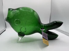 Blenko 5433c Guppy First Quality Hand Signed by John Blenko - Clover w/Crystal