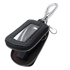 Universal Premium Car Key Fob Case Genuine Leather Car Smart One Size A-black-2