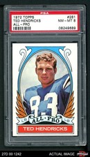 1972 Topps #281 Ted Hendricks All-Pro Colts HOF Miami (FL) PSA 8 - NM/MT