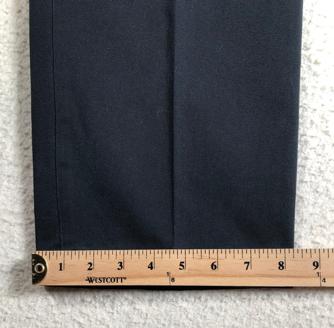 Lee Performance Khaki Men Pants Pleated Classic Straight Black 100% Cotton 36x30 thumbnail 6