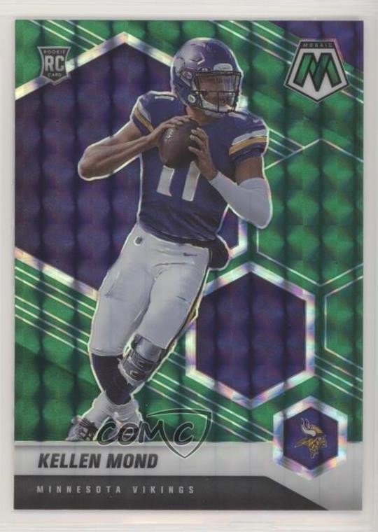 2021 Panini Mosaic Rookies Green Mosaic Prizm Kellen Mond #321 Rookie RC 05ns