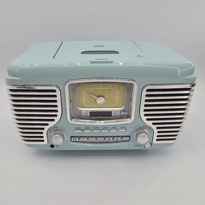 Crosley Corsair Cd Player Radio Alarm Clock - Baby Teal Blue 